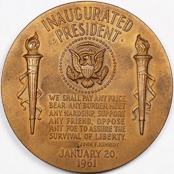 JFK 1961 bronze coin! - Picture 3 of 3